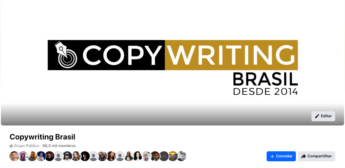 Grupo Copywriter Brasil no Facebook